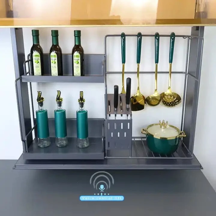 Kitchen Automatic Lift Cabinet Voice Control Lift Touch Control Pull Basket