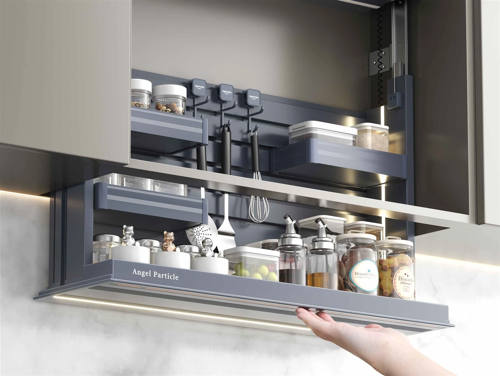 Electric lifting seasoning rack Electric lifting seasoning rack